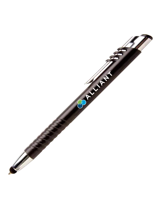 Schirhart Black Stylus Pen - Blue Ink w/Alliant Logo