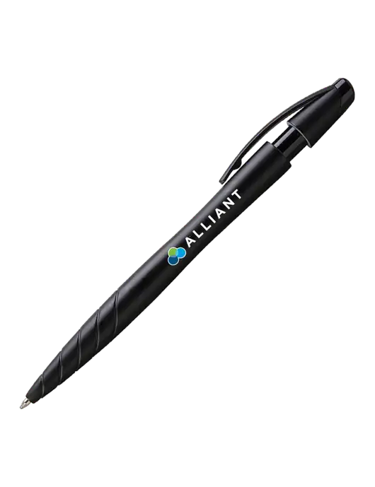 Awali Black Metallic Pen - Black Ink w/Alliant Logo