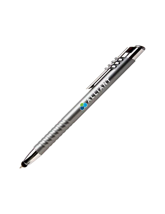 Schirhart Grey Stylus Pen - Blue Ink w/Alliant Logo