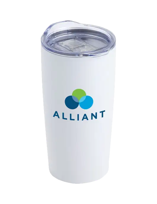 Society White 20 oz Insulated Tumbler w/Alliant Logo