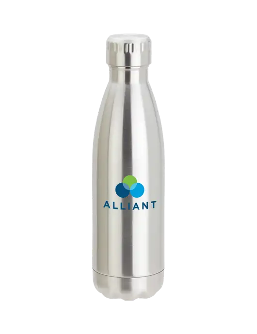 City Go Silver 17 oz Insulated Bottle w/Alliant Logo