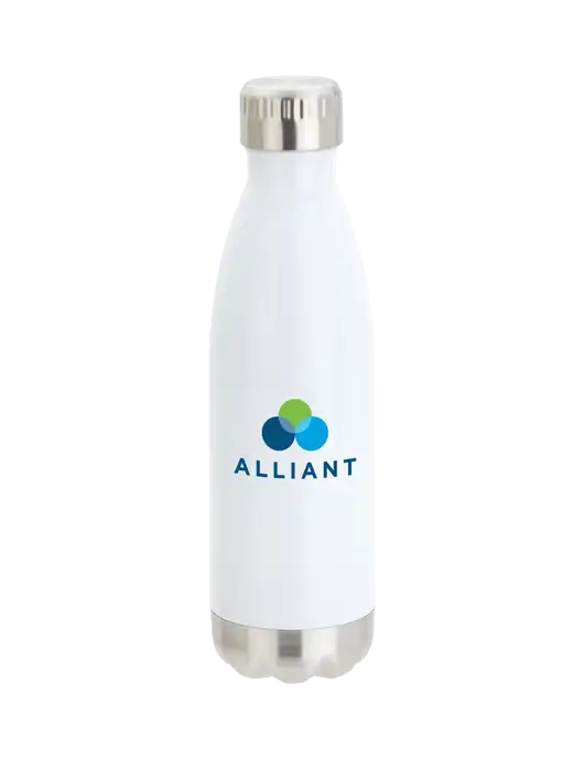 City Go White 17 oz Insulated Bottle w/Alliant Logo