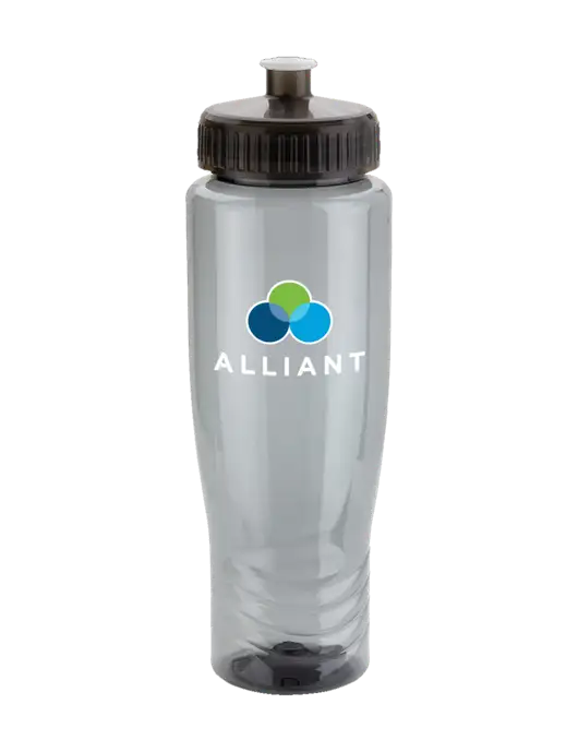Roam Smoke 28 oz Eco-Polyclear Bottle with Push Pull Lid w/Alliant Logo