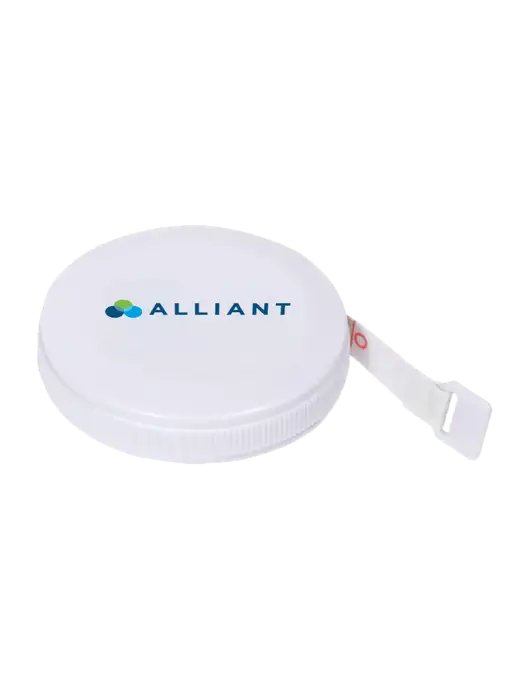 White Round Tape Measure w/Alliant Logo