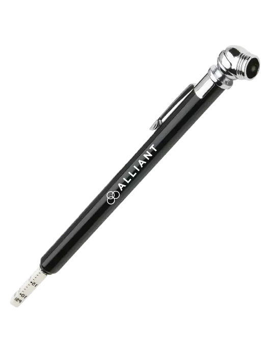 Quick View Black Tire Gauge w/Alliant Logo
