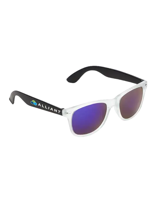 Key West Black Mirrored Sunglasses w/Alliant Logo