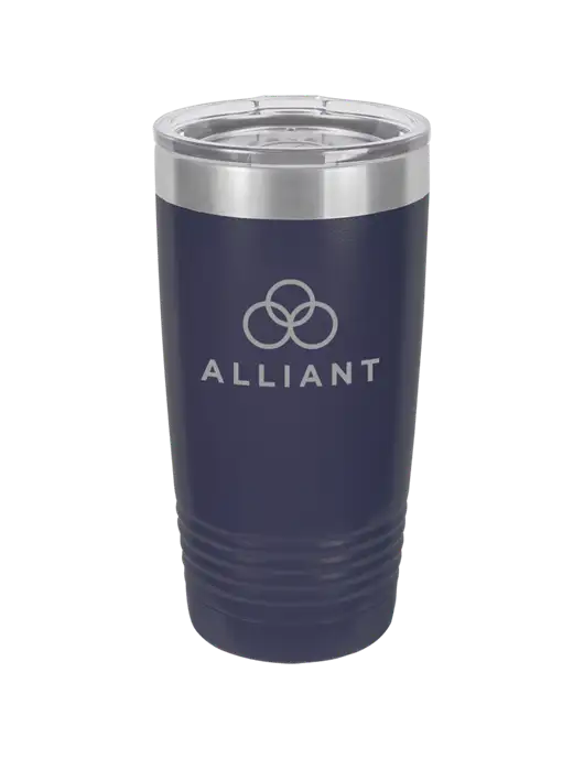 Polar Camel 20 oz Powder Coated Navy Vacuum Insulated Tumbler w/Alliant Logo