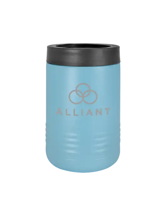 Polar Camel 12 oz Powder Coated Light Blue Vacuum Insulated Beverage Holder w/Alliant Logo
