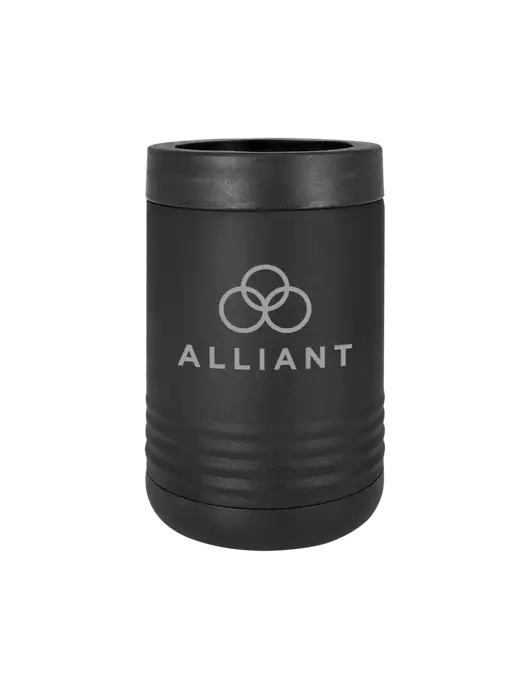 Polar Camel 12 oz Powder Coated Black Vacuum Insulated Beverage Holder w/Alliant Logo