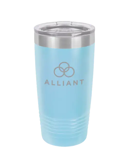 Polar Camel 20 oz Powder Coated Light Blue Vacuum Insulated Tumbler w/Alliant Logo
