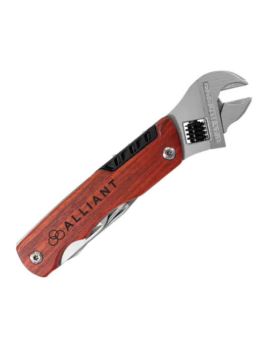 Wood Handle Wrench Multi Tool with Case w/Alliant Logo