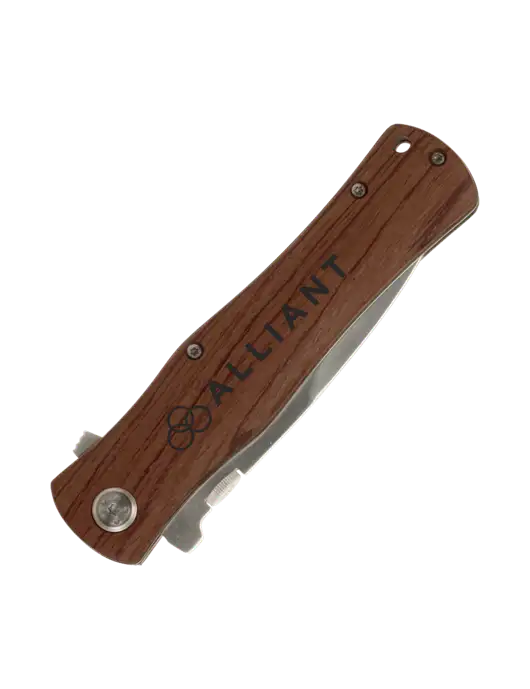 Wood Handle Knife w/Alliant Logo