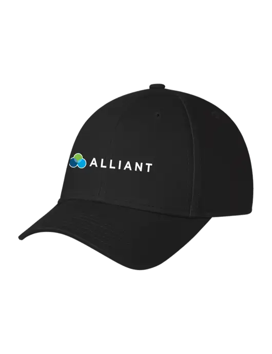 Black Structured Cap Hook & Loop w/Alliant Logo