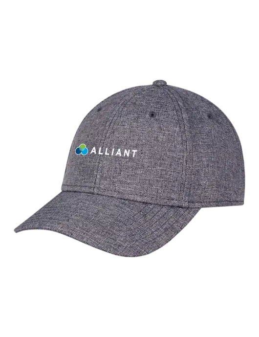Heather Charcoal Structured Linen Look Cap Hook & Loop w/Alliant Logo