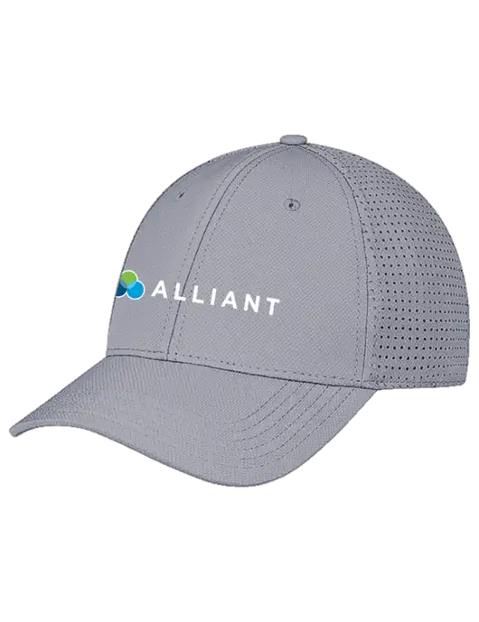 Grey Performance Stretchable Cap Hook & Loop w/Alliant Logo