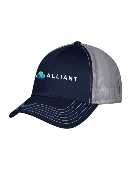 Navy/Grey Mesh Trucker Cap Snap Back w/Alliant Logo