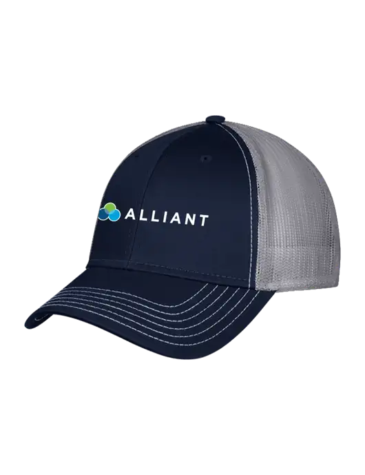 Navy & Grey Mesh Trucker Cap Snap Back w/Alliant Logo