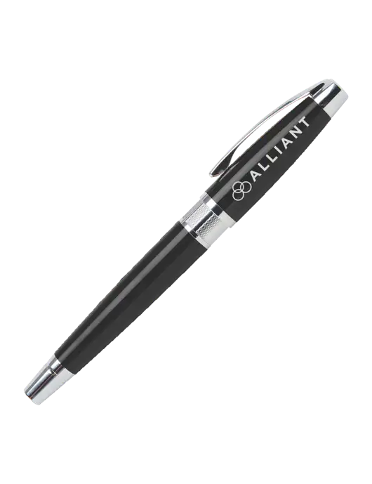 Masscotti Black Rollerball Pen - Black Ink w/Alliant Logo