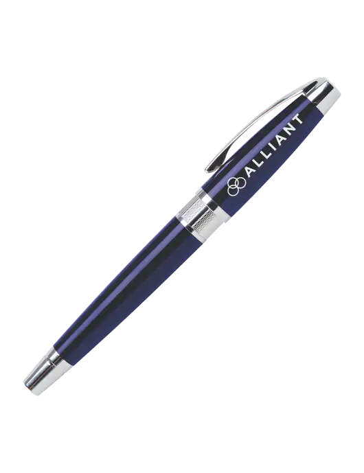 Masscotti Navy Rollerball Pen - Black Ink w/Alliant Logo