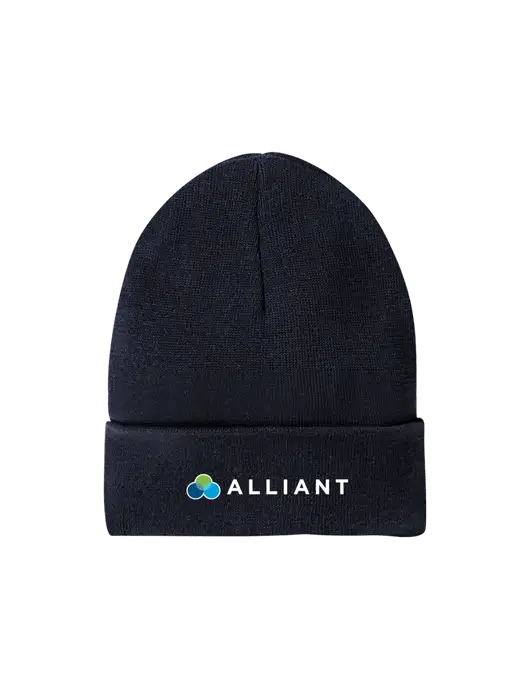 Recycled True Navy Beanie w/Alliant Logo
