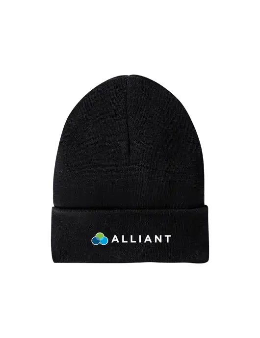 Recycled Black Beanie w/Alliant Logo