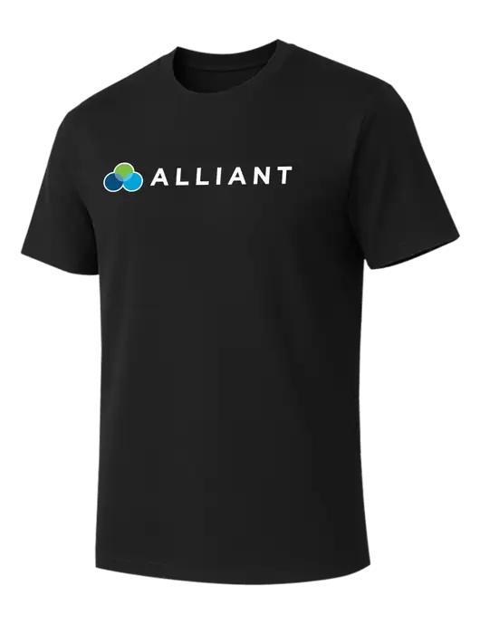 Allmade Deep Black Organic Cotton Tee w/Alliant Logo