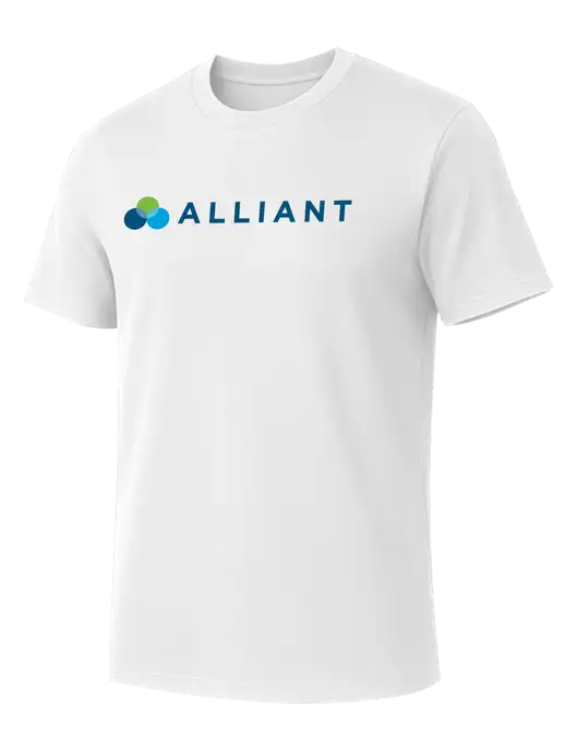 Allmade Bright White Organic Cotton Tee w/Alliant Logo
