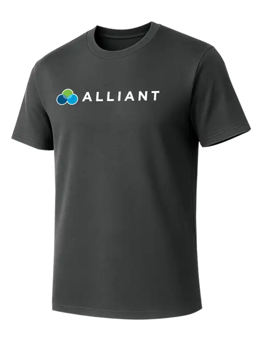 Allmade Charcoal Grey Organic Cotton Tee w/Alliant Logo
