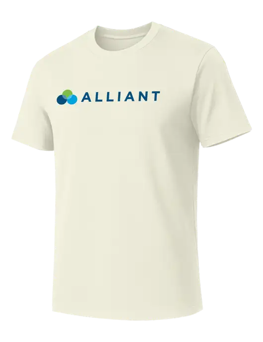 Allmade White Sand Organic Cotton Tee w/Alliant Logo