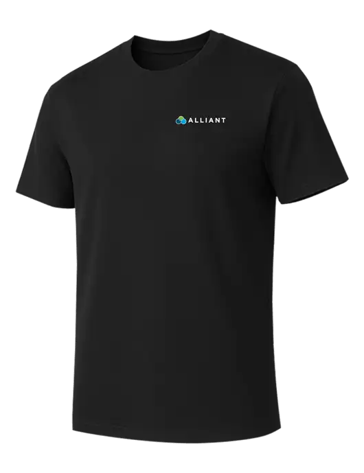 Allmade Deep Black Organic Cotton Tee w/Alliant Logo