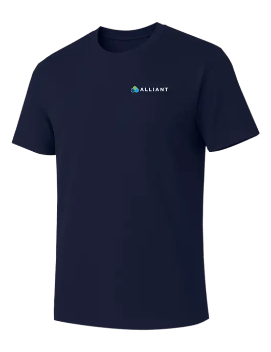 Allmade Dark Navy Organic Cotton Tee w/Alliant Logo