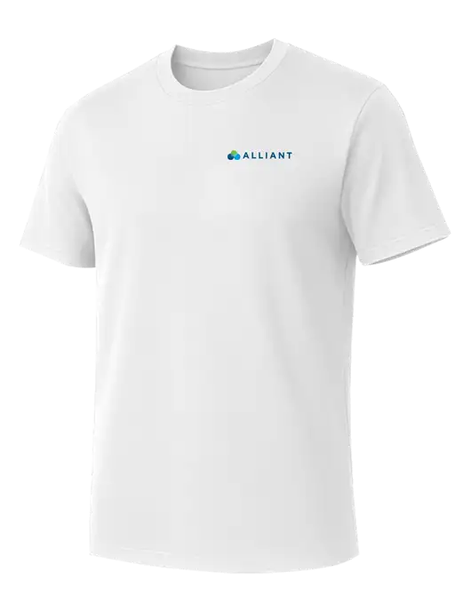 Allmade Bright White Organic Cotton Tee w/Alliant Logo