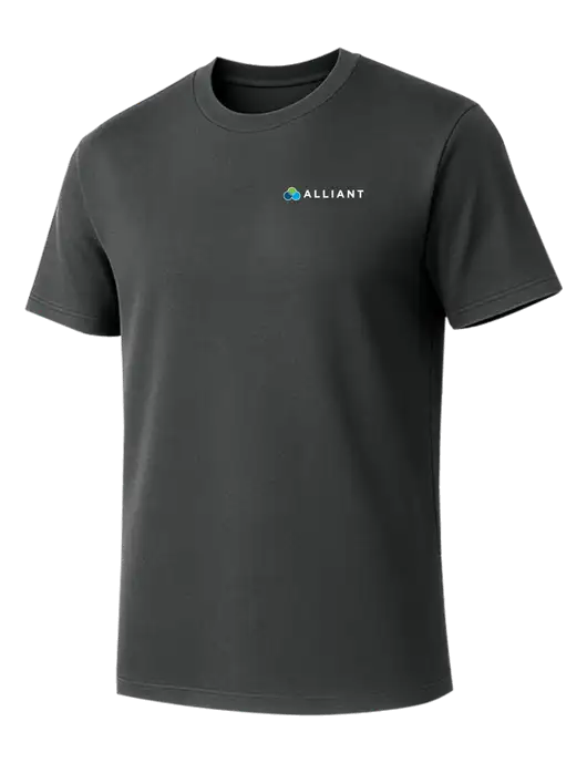 Allmade Charcoal Grey Organic Cotton Tee w/Alliant Logo