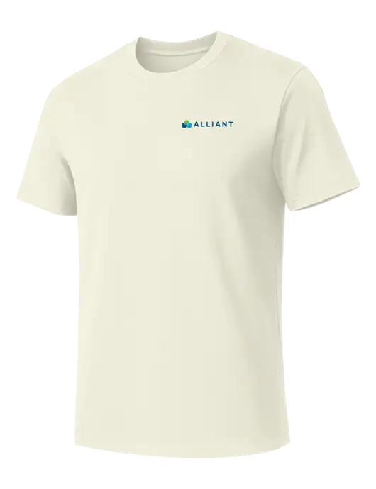 Allmade White Sand Organic Cotton Tee w/Alliant Logo