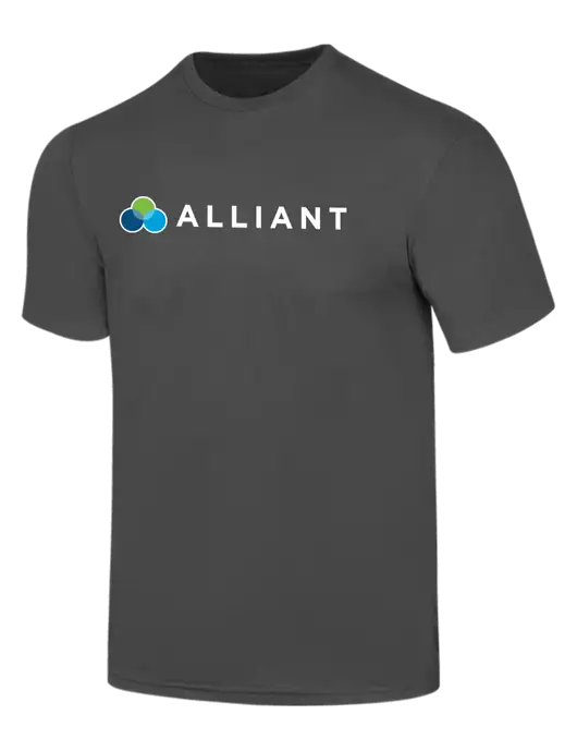 Simply Soft Charcoal 4.5oz  Poly/Combed Ring Spun Cotton T-Shirt w/Alliant Logo