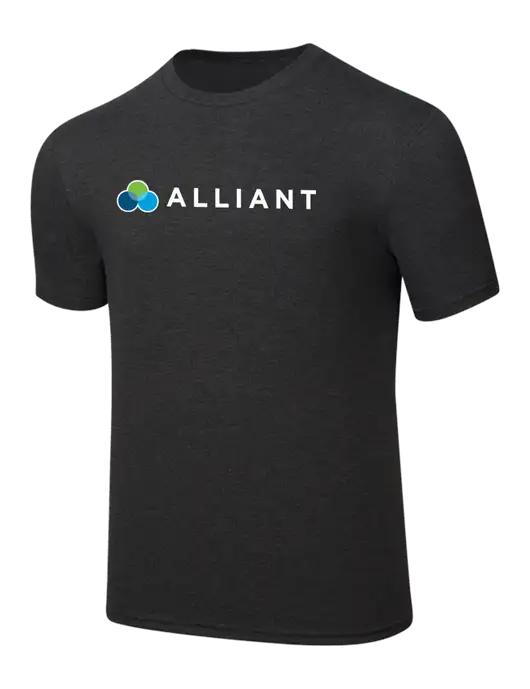 Simply Soft Black Frost 4.5oz  Poly/Combed Ring Spun Cotton T-Shirt w/Alliant Logo