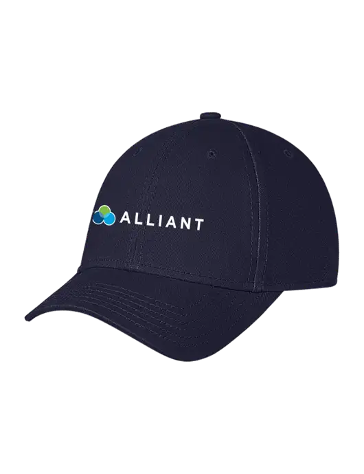 Navy Structured Soft Snap Closure Hook & Loop Cap w/Alliant Logo