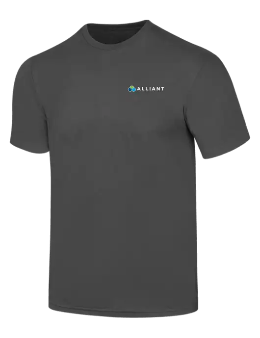 Simply Soft Charcoal 4.5oz  Poly/Combed Ring Spun Cotton T-Shirt w/Alliant Logo