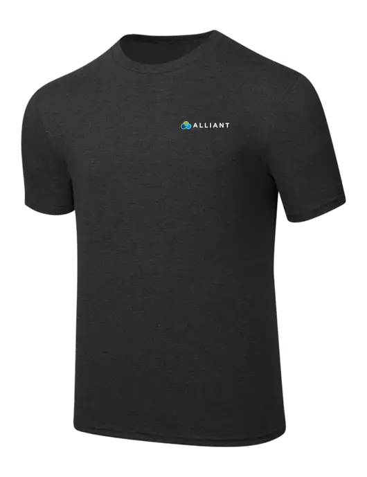 Simply Soft Black Frost 4.5oz  Poly/Combed Ring Spun Cotton T-Shirt w/Alliant Logo