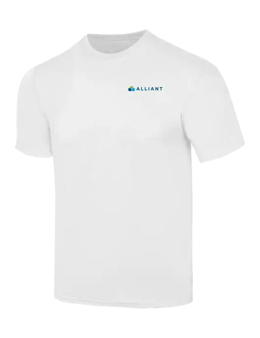 Simply Soft White 4.5oz  Poly/Combed Ring Spun Cotton T-Shirt w/Alliant Logo