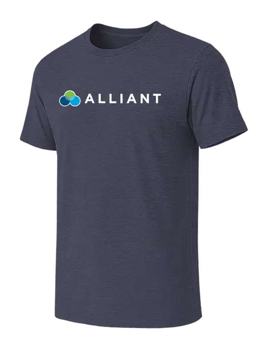 BELLA+CANVAS Heather Navy CVC Short Sleeve Tee w/Alliant Logo