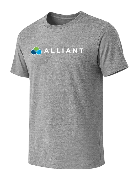 BELLA+CANVAS Heather Grey CVC Short Sleeve Tee w/Alliant Logo