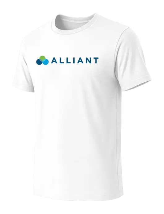BELLA+CANVAS White Blend CVC Short Sleeve Tee w/Alliant Logo