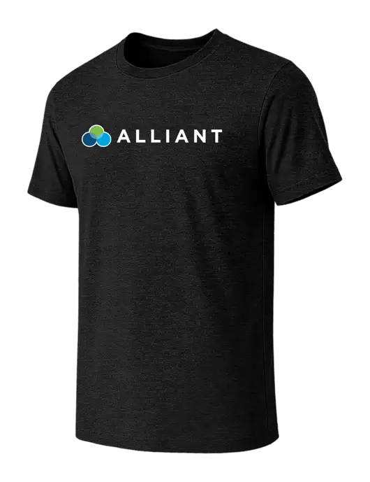 BELLA+CANVAS Black Heather CVC Short Sleeve Tee w/Alliant Logo