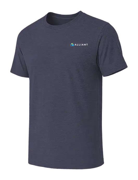 BELLA+CANVAS Heather Navy CVC Short Sleeve Tee w/Alliant Logo