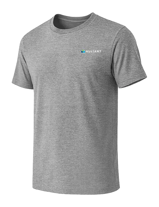 BELLA+CANVAS Heather Grey CVC Short Sleeve Tee w/Alliant Logo