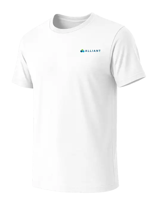 BELLA+CANVAS White Blend CVC Short Sleeve Tee w/Alliant Logo