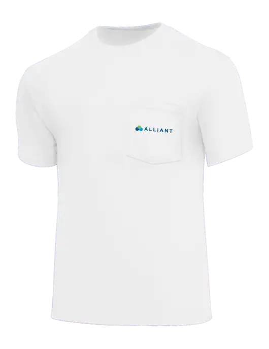 Core Blend White Pocket T-Shirt w/Alliant Logo
