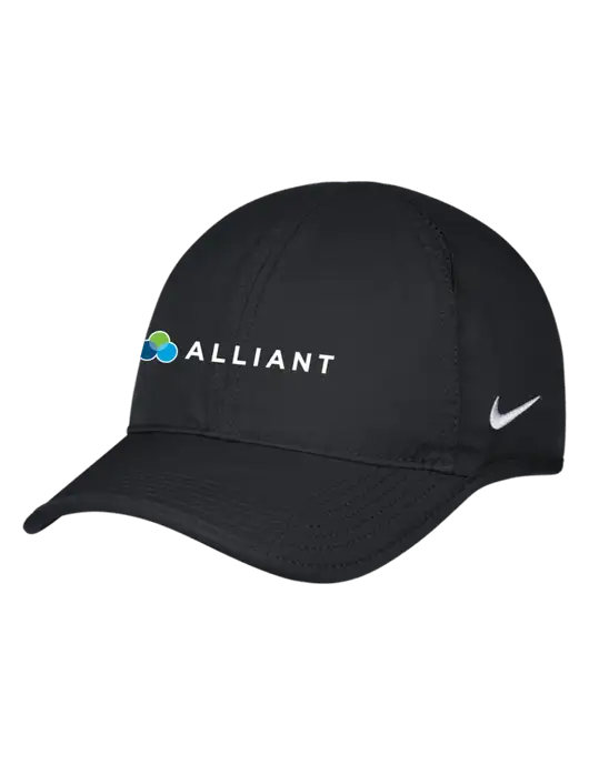 Nike Black Featherlight Cap w/Alliant Logo