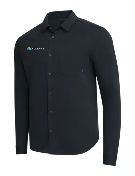 OGIO Black Extend Long Sleeve Button Up Shirt w/Alliant Logo